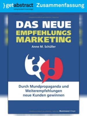 cover image of Das neue Empfehlungsmarketing (Zusammenfassung)